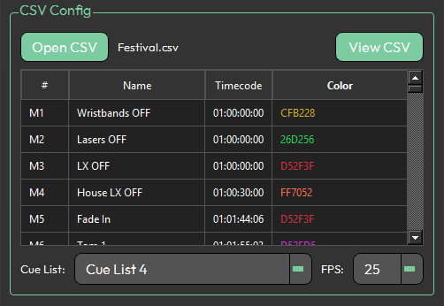 CSV Config